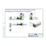 Automatyczna torebka z płaskim dnem z górną torebką z naklejką tworzącą linię do pakowania w folię uszczelniającą jest zamówiona przez naszego klienta